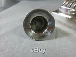 Antique Mappin & Webbs Silver Plated Corinthian Column Oil Lamp Base 17 Height