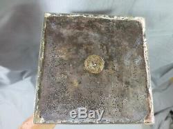 Antique Mappin & Webbs Silver Plated Corinthian Column Oil Lamp Base 17 Height