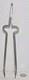 Antique Miniature Nickel Plated Forged Iron Ember Tongs 19th. Century