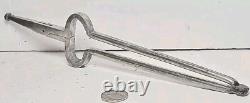 Antique Miniature Nickel Plated Forged Iron Ember Tongs 19th. Century