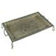 Antique Mughal Silver Gilt Betel Pandan Tray, Turquoise Stones, India 1750