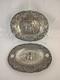 Antique ORNATE 19c GERMAN. 800 SILVER FIGURAL REPOUSSE Chargers Trays Plates