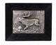 Antique O. Pflug Silver Plated Elk Relief Wall Art 11.5 x 14.5 HB Germany