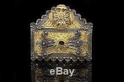 Antique Original Amazing Silver Gold Plated Amazing Belt Buckle
