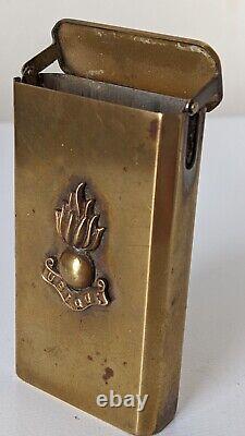 Antique Original Cigarette Case Ubique Royal Artillery WW-I 1914-1918