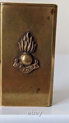 Antique Original Cigarette Case Ubique Royal Artillery WW-I 1914-1918