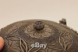 Antique Original Filigree Ottoman Handmade Silver Amazing Plate