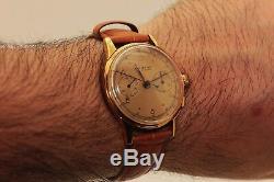 Antique Original Orator Mark Gold Plated Kronograf Amazing Wrist Watches