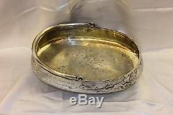 Antique Original Perfect Silver Russian Hand Made Big Heavy Fruit Plate
