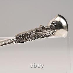 Antique Original Vintage Sterling Silver Repousse Serving Plate Sugar Cube Tongs