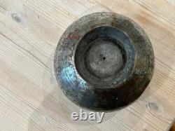 Antique Ottoman Bowl 18th Century Copper with Silver Plate engraved with Year