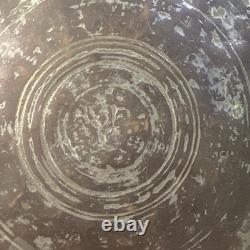 Antique Ottoman Sealed Armenian Copper Plate 12 1/2Hammered 1790's-1820's