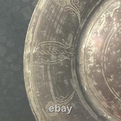 Antique Ottoman Sealed Armenian Copper Plate 12 1/2Hammered 1790's-1820's