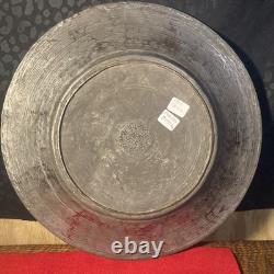 Antique Ottoman Sealed Armenian Copper Plate 12 1/2Hammered 1790's-1820's