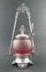Antique PICKLE CASTOR CRANBERRY enamel JAR James W. TUFTS #3606 ORIGINAL