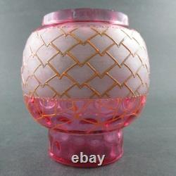 Antique PICKLE CASTOR CRANBERRY enamel JAR James W. TUFTS #3606 ORIGINAL