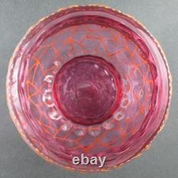 Antique PICKLE CASTOR CRANBERRY enamel JAR James W. TUFTS #3606 ORIGINAL