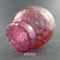 Antique PICKLE CASTOR CRANBERRY enamel JAR James W. TUFTS #3606 ORIGINAL