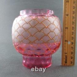 Antique PICKLE CASTOR CRANBERRY enamel JAR James W. TUFTS #3606 ORIGINAL