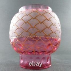 Antique PICKLE CASTOR CRANBERRY enamel JAR James W. TUFTS #3606 ORIGINAL