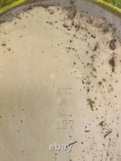 Antique Pair of WMF Arts & Crafts Hammered Silver Plated Large Vases