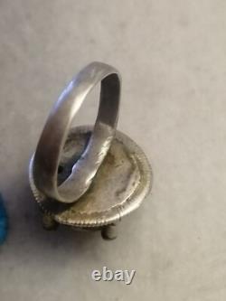 Antique Rare, Late Byzantine, Pre Georgian Gold Plated Silver Ring US- 8