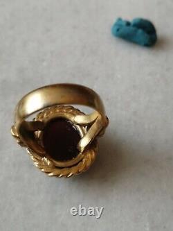 Antique Rare Memento Mori Gold Plated Mourning Ring 1886