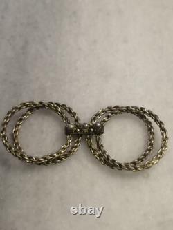 Antique Rare Pre / Georgian Silver, Gold Plated Ring, Chain With Filigree US-8