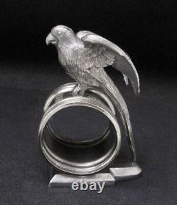 Antique Reed & Barton Figural Parrot Napkin Ring #1136 American Silver Plate