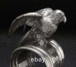 Antique Reed & Barton Figural Parrot Napkin Ring #1136 American Silver Plate