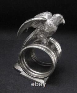 Antique Reed & Barton Figural Parrot Napkin Ring #1136 American Silver Plate