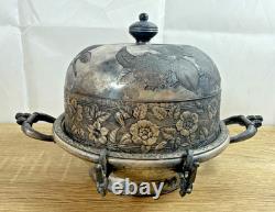Antique Rogers Smith & Co Silverplate Butter Dish 5003 Quadruple Plate Meriden