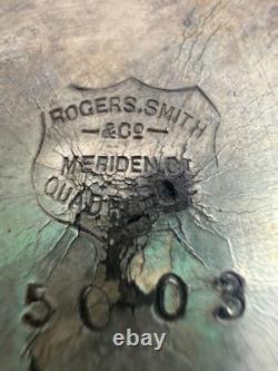 Antique Rogers Smith & Co Silverplate Butter Dish 5003 Quadruple Plate Meriden