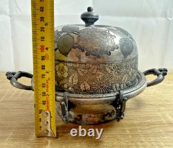 Antique Rogers Smith & Co Silverplate Butter Dish 5003 Quadruple Plate Meriden