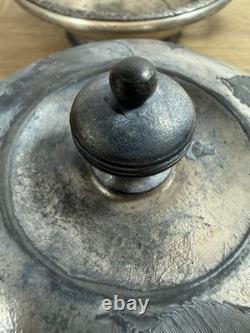 Antique Rogers Smith & Co Silverplate Butter Dish 5003 Quadruple Plate Meriden