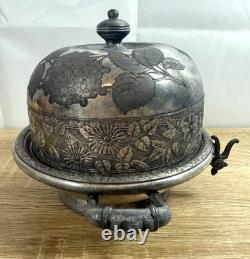 Antique Rogers Smith & Co Silverplate Butter Dish 5003 Quadruple Plate Meriden
