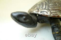 Antique SILVER PLATED TORTOISE Novelty Servants Hotel Table Call Bell WORKING