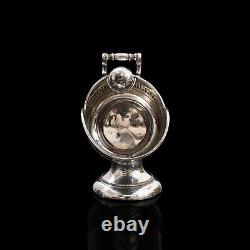 Antique Salt Cellar, English, Silver Plate, Server, Miniature Scuttle, Victorian