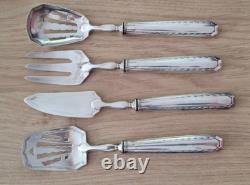 Antique Serving Cutlery For Appetizers In Silver Plated Metal