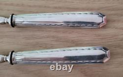 Antique Serving Cutlery For Appetizers In Silver Plated Metal