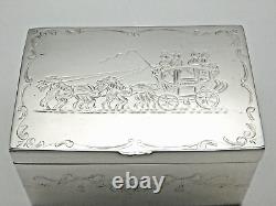 Antique Sheffield dresser box large RARE Silver Plate Footed Jewelry Trinket Box