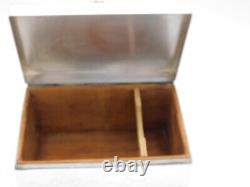 Antique Sheffield dresser box large RARE Silver Plate Footed Jewelry Trinket Box