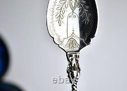 Antique Silver Apostle Serving Spoons (Pair) in original case circa late 1800's