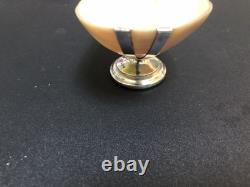 Antique Silver Mounted Mother Of Pearl Shell Bon Bon Dish