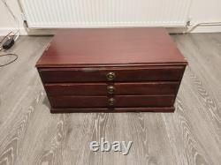 Antique Silver Pieces King Pattern Canteen Cabinet