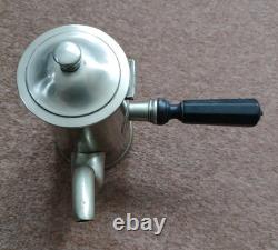 Antique Silver Plate Chocolate or Coffee Pot with Wooden Handle