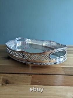 Antique Silver Plate Gallery Tray