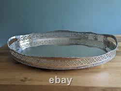 Antique Silver Plate Gallery Tray