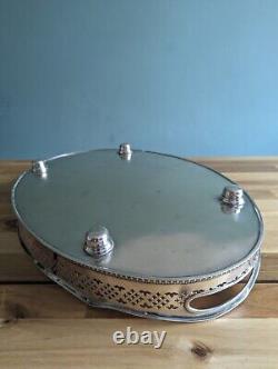 Antique Silver Plate Gallery Tray