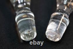 Antique Silver Plate & Glass Cruet/Condiment Caddy 6 Pc Set All Original Bottles